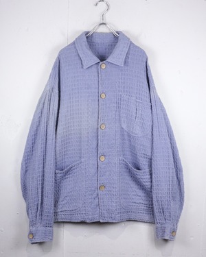 【Caka act2】Waffle Fabric Vintage Loose Coverall Type Jacket