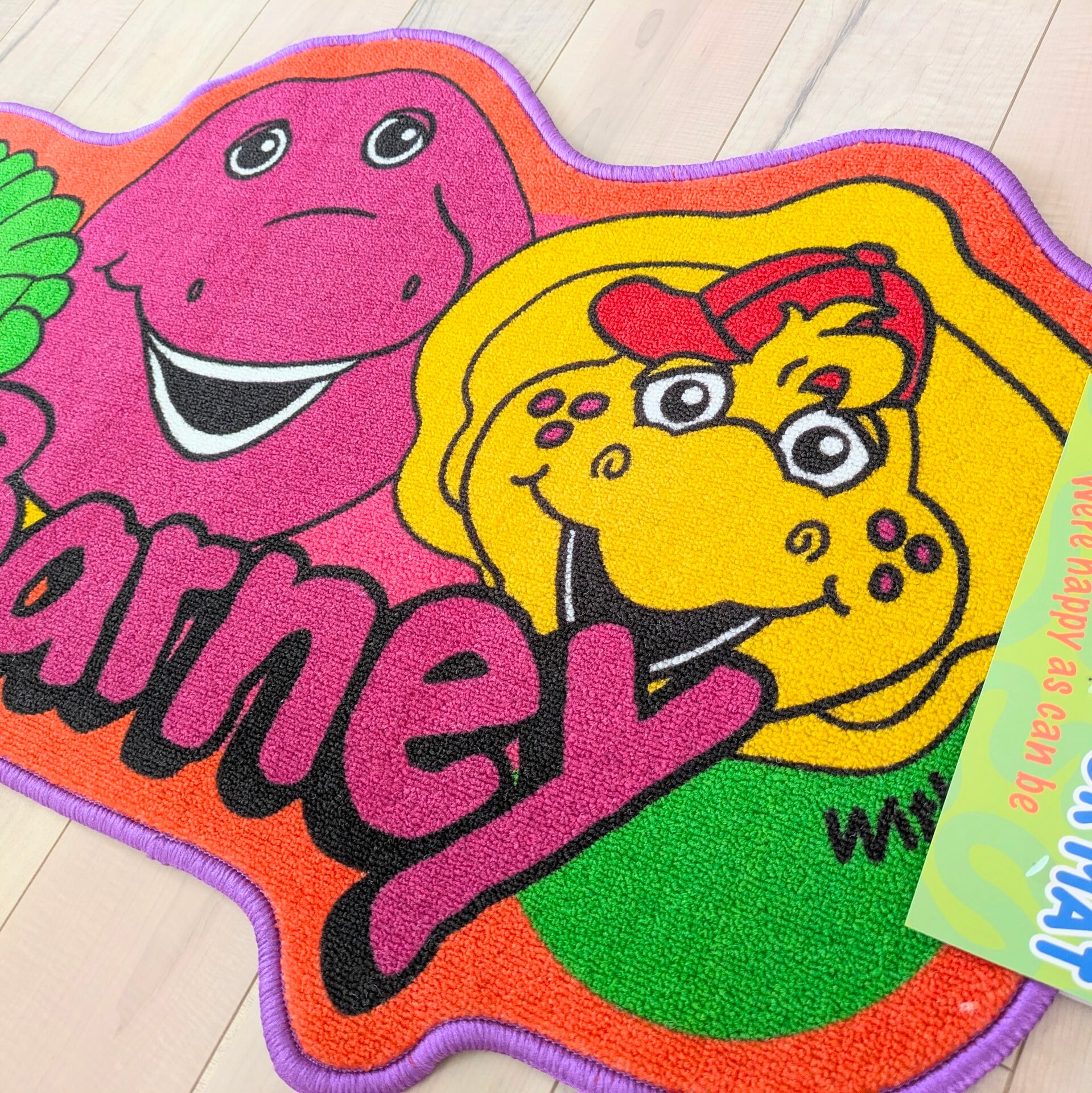 ♧【 Barney & Friends（ バーニー&フレンズ ） 】American MAT ( 裏面滑り止め加工 ) / キッチンマット / ふかふかマット / フロアマット / バス / エントランス / ロングバージョン〚アメリカン雑貨 アメトイ〛