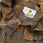 70s Metallic Plaid Blouse