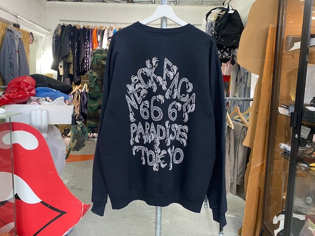 WACKO MARIA NECKFACE CREWNECK SWEAT SHIRT 2XL BLACK 20769