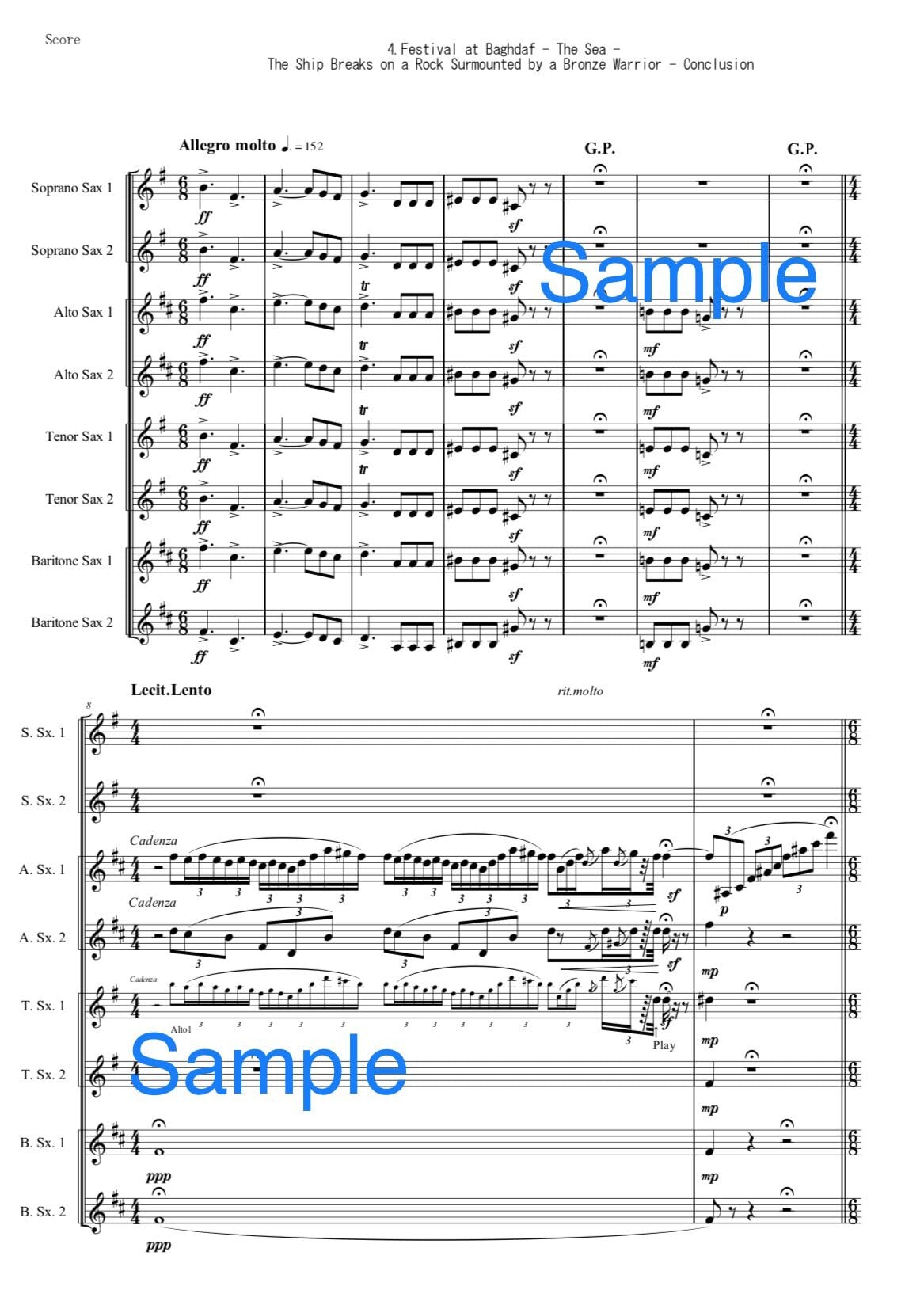 輸入譜Johann Pezel SixPieces for BrassChoir 金管6重奏のための組曲（金管6重奏）／Suite for Brass Sextet