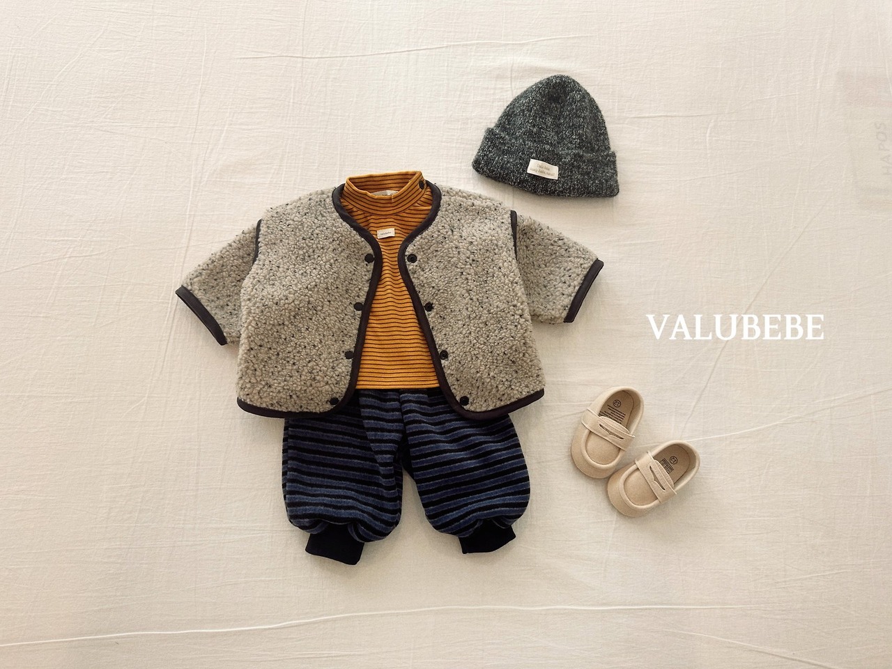 ベルベベ / valubebe / わたあめボアジャケット / 韓国子供服 / ベビー|キッズ / 26winter〖取寄〗*6M~S*
