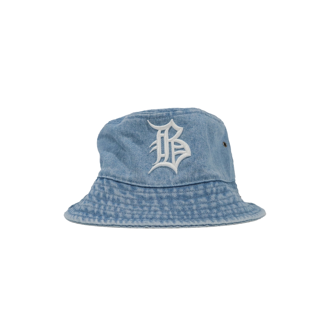 OL"D"-B- DENIM BUCKET HAT [WASHED x WHITE]