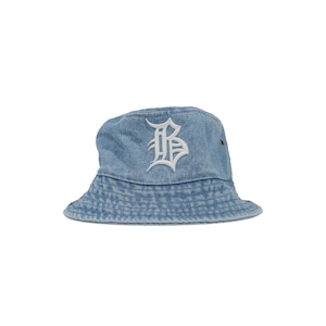 OL"D"-B- DENIM BUCKET HAT [WASHED x WHITE]