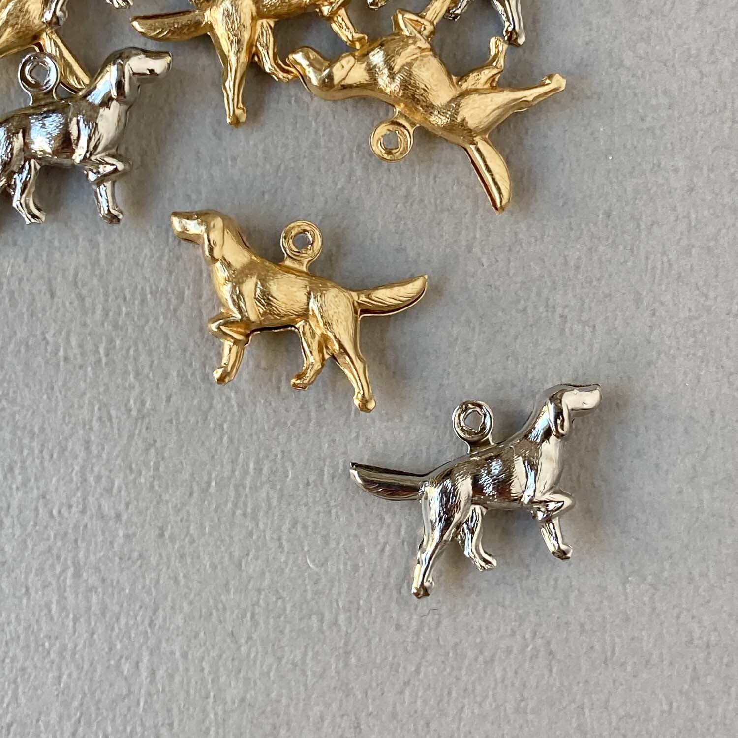 新色追加〉USA真鍮 立体ラブラドール犬チャーム（24mm） | Dua