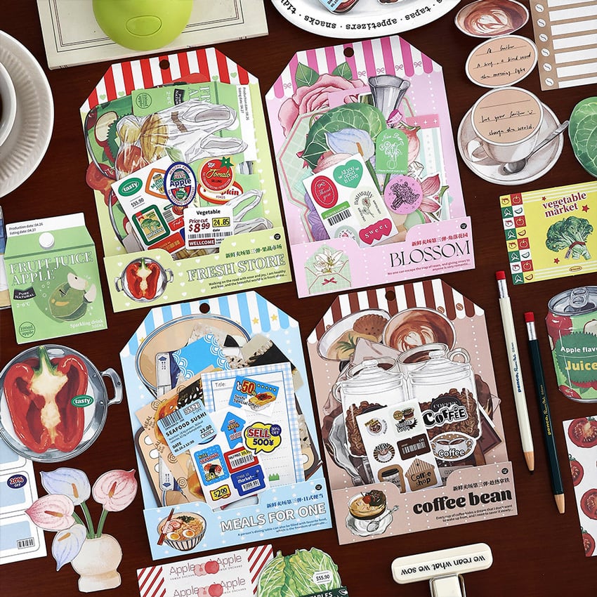 paper-0105| Daily Life Collage Paper Set|手帳デコ コラージュ 素材