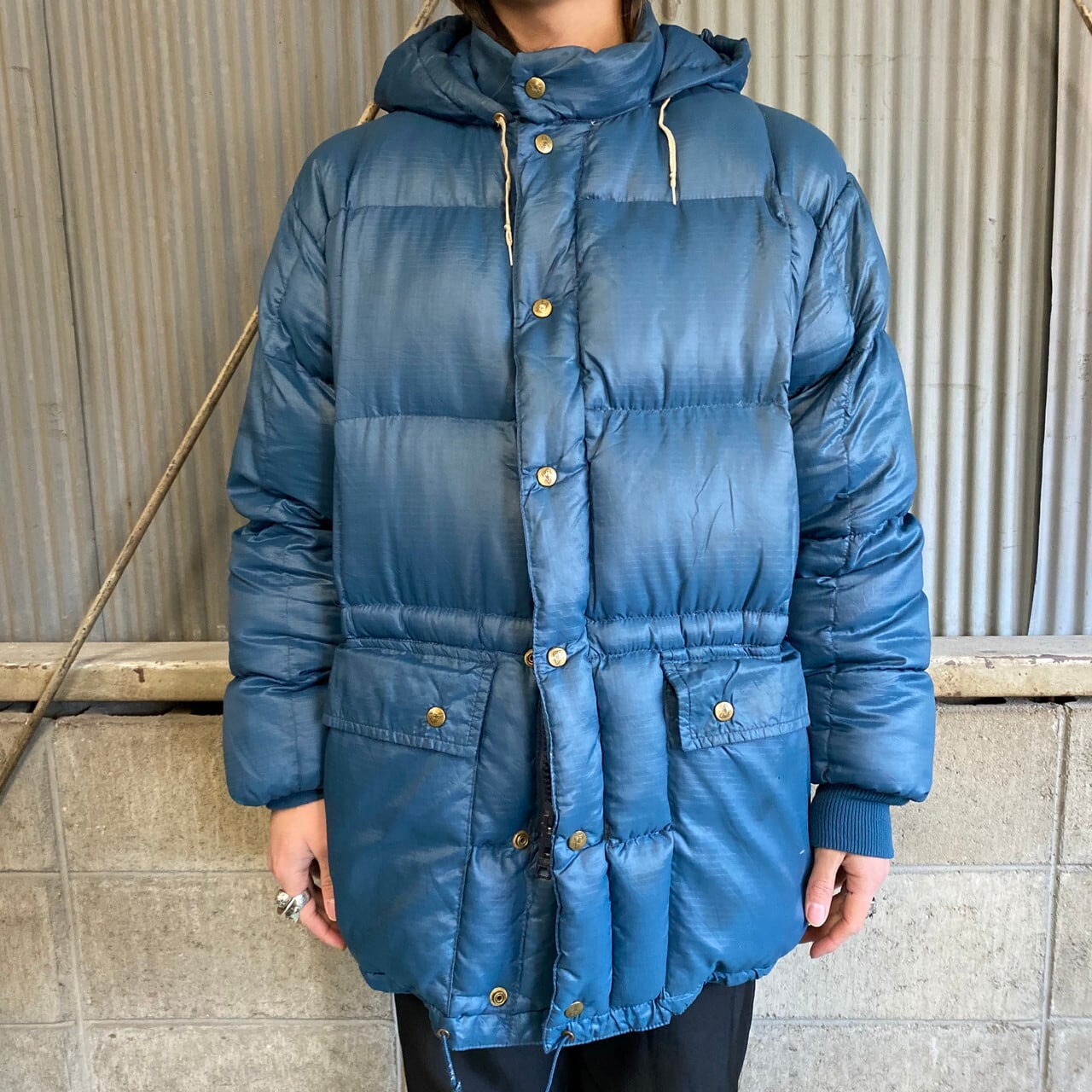 EDDIE BAUER / エディーバウアー | 1980s | 80s VINTAGE 黒タグ フード付き グース ダウン ジャケット | M | ベージュ | メンズ