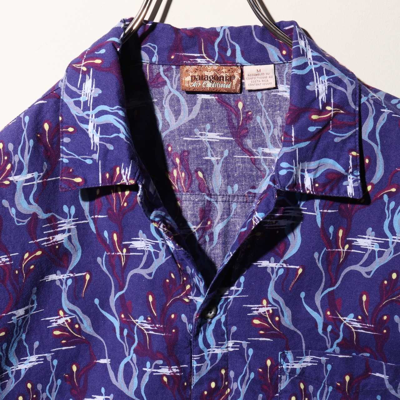 極美品 M 93年 海藻 ACシャツ パタゴニア patagonia アロハ 青 パタロハ pataloha