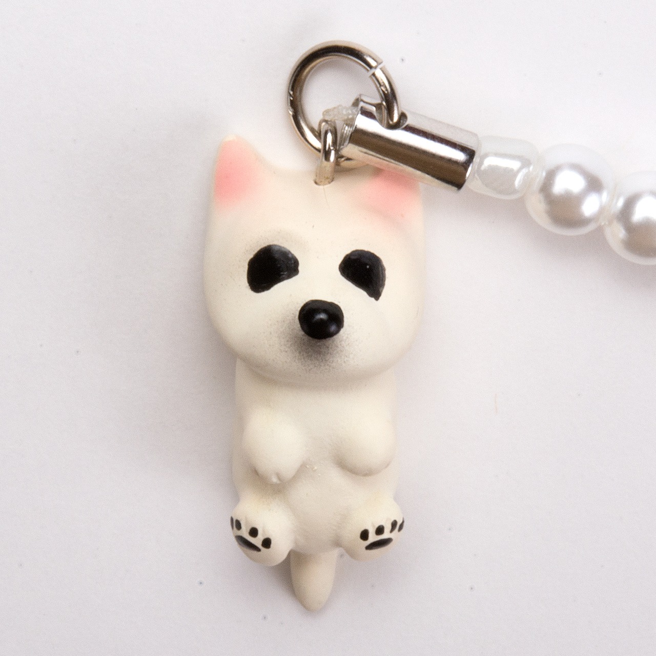 Dog 92 Westy ウエスティ ホワイト ビーズ ストラップ DN-3201