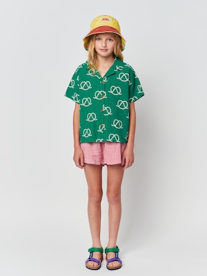 BOBO CHOSES / Pink Vichy woven shorts