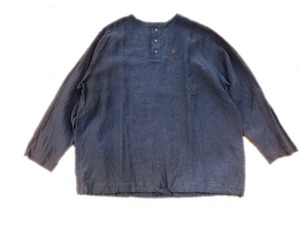 【BY GLAD HAND】バイグラッドハンドHOTEL ROYAL L/S PULLOVER SHIRTS (BLUE)