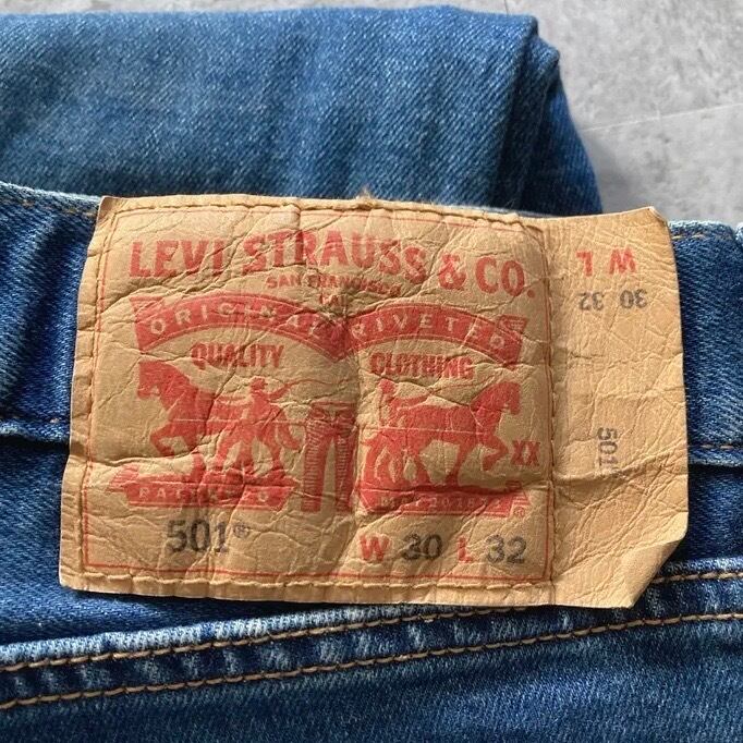 W30 L32】Levis 501 リーバイス ボタンフライ 縦落ち ヒゲ デニム