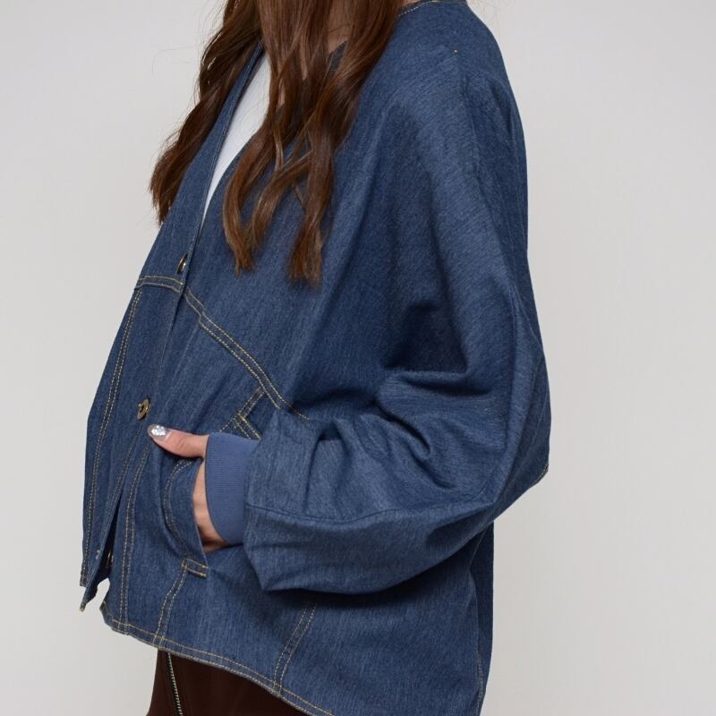 細見え＆超軽量】袖リブデニムジャケット - LEI-2562 インディゴ- | praia