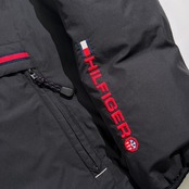 TOMMY HILFIGER トミーヒルフィガー リバーシブル ダウンジャケット 刺繍ロゴ サイズ M /ブラック×ホワイト オールド ビンテージ