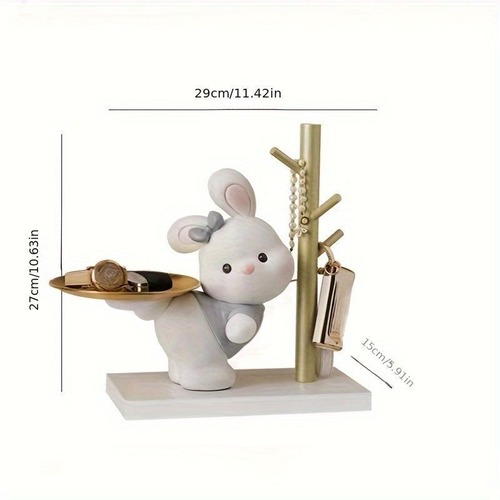 うさぎ 小物入れ 小物トレイ かわいいトレイ ２色展開 ピンク グレー おしゃれ インテリア リビング 玄関 キートレイ