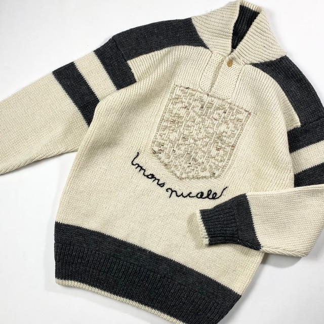 vintage NICOLE bicolor wool sweater