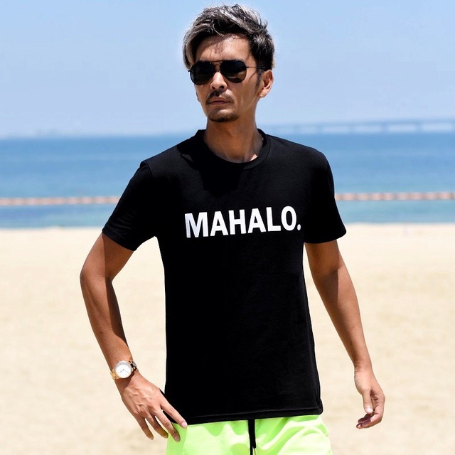 22 新作 夏 別注 Mahalo T Shirt Original Old Rookie Aloha 半袖 Tシャツ サーフ マハロ アロハ メンズ レディース カップル ファッション リゾート 海 ビーチ 海外 ファッション Old Rookie