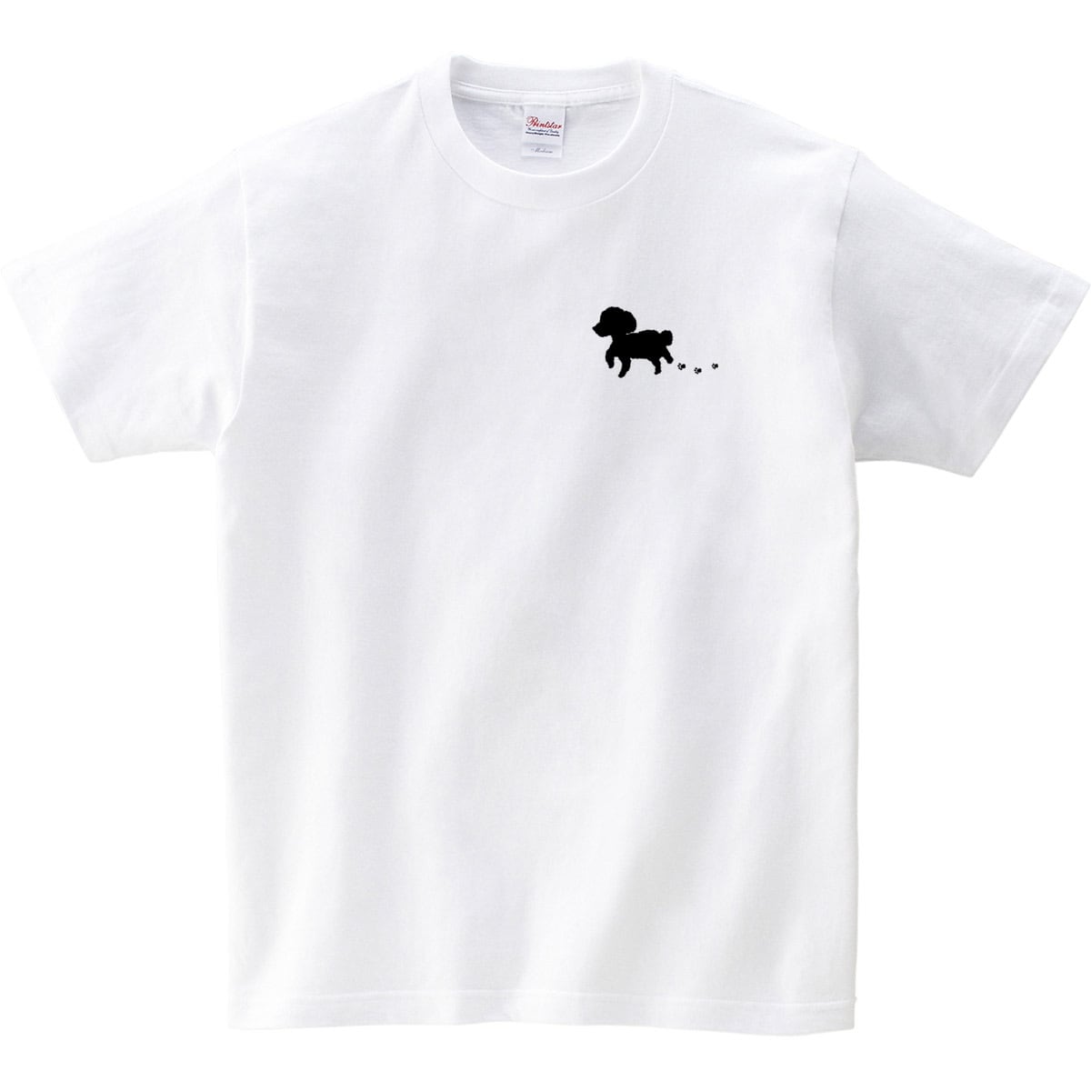トイプードル シルエット デザイン ワンポイントTシャツ dog66 犬