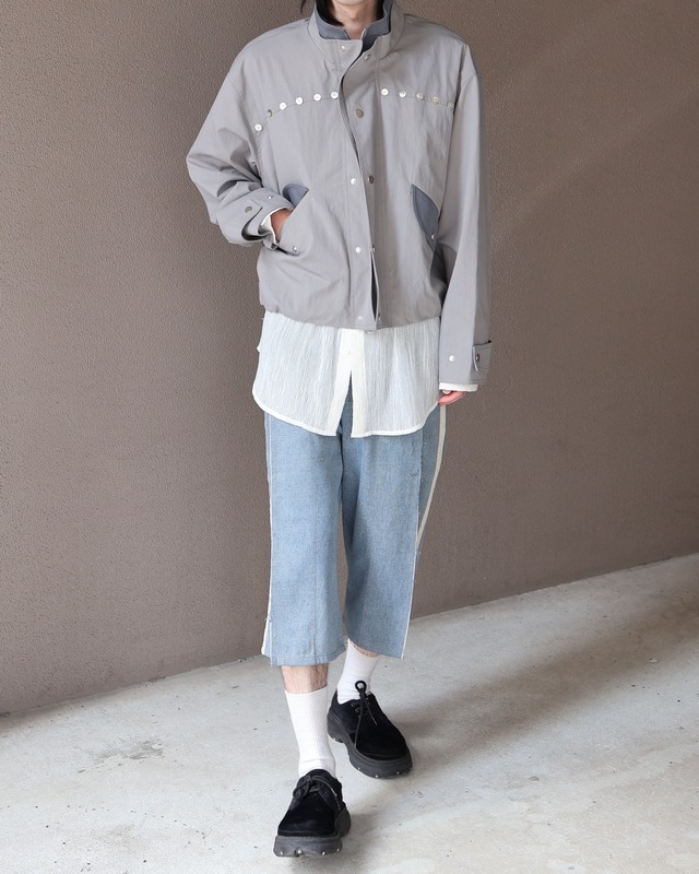 theworldisyouroyster 25ss/BOLD Pleat Denim Shorts