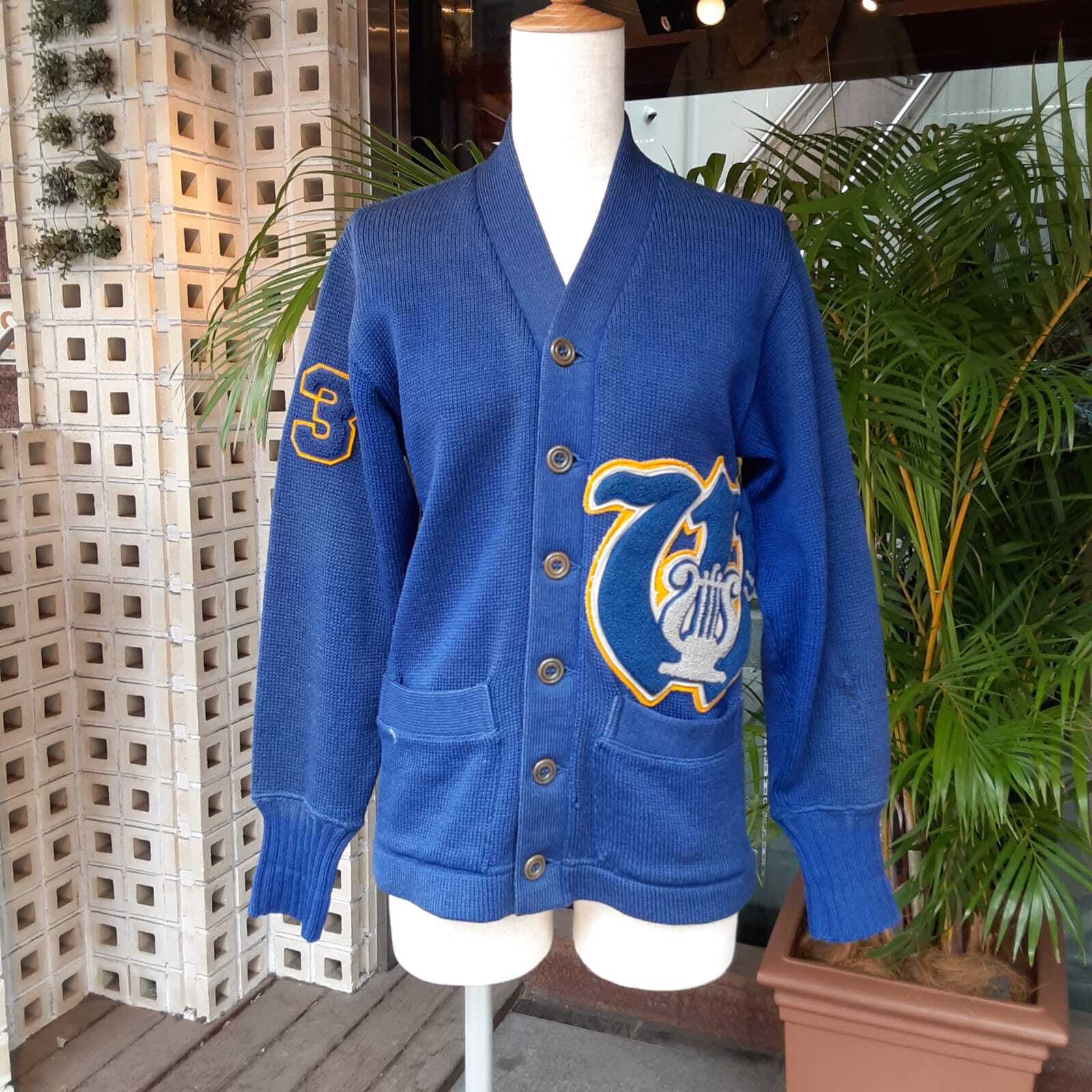 ヴィンテージレタードカーディガン Vintage lettered cardigan / ヴィンテージ レタード カーディガン