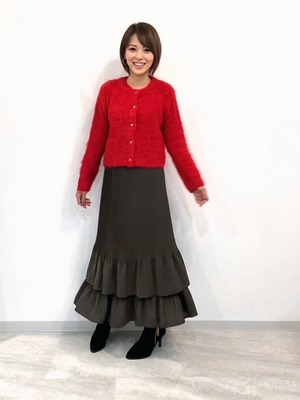 ハートボタンカーディガン