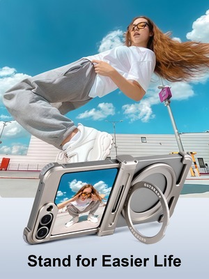 ◆Galaxy Z Flip 7/6◆ Ring Stand Aluminum Bumper Phone Case / リング スタンド アルミニウム バンパー スマホケース
