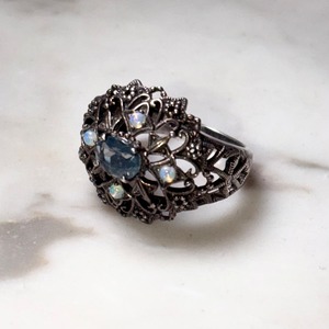 ROKUZAN silver natural stone ring