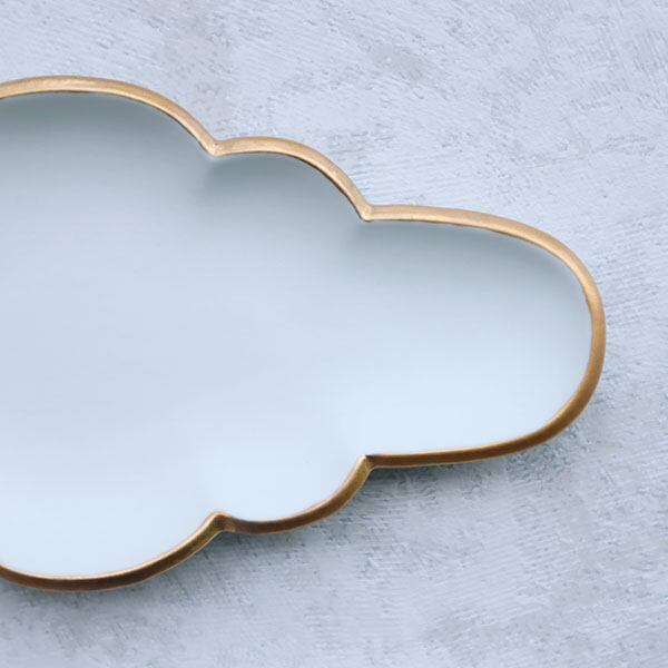 アウトレット】有田焼 雲型プレート（白練金） 100-080 | MARUFUKU