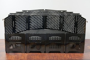 ロダン焚火台対応　炭床“エール MGT”／ミカヅキロストル“Cour MGT”　窒化黒染加工バージョンセット