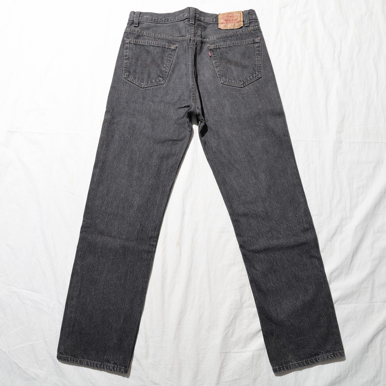 美品 36×32 Levi’s 501 USA 92年 先染めブラックデニムパンツ リーバイス