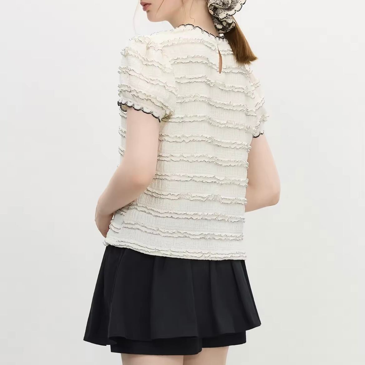 race scalloped blouse