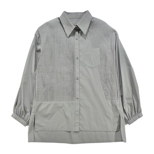 T/Cポプリン ピンタックブラウス【255-1103】