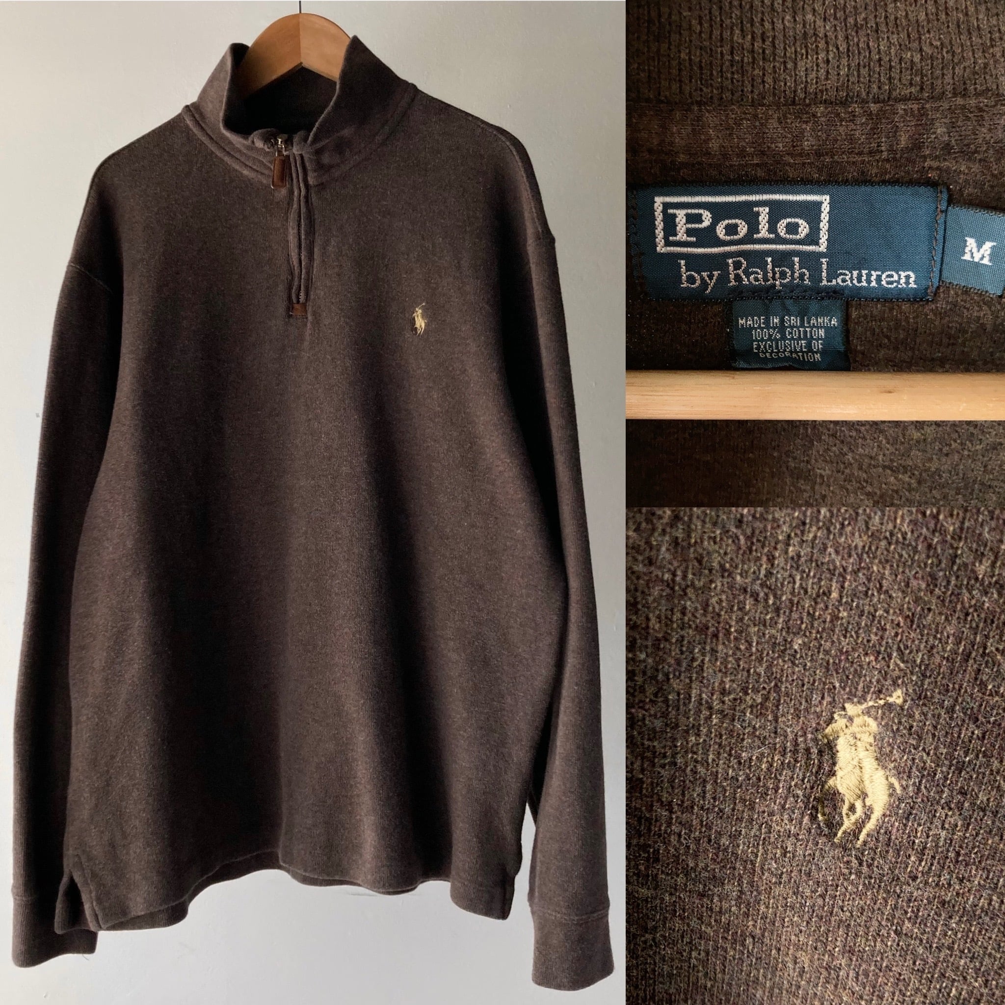 POLO by Ralph Lauren ハーフジップスウェット ブラウン【0219A67 ...