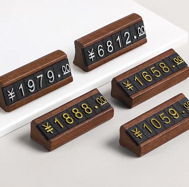 【合計5999円以上で購入可能】2color Designer price tag stand 10set /2color 値札スタンド10セット