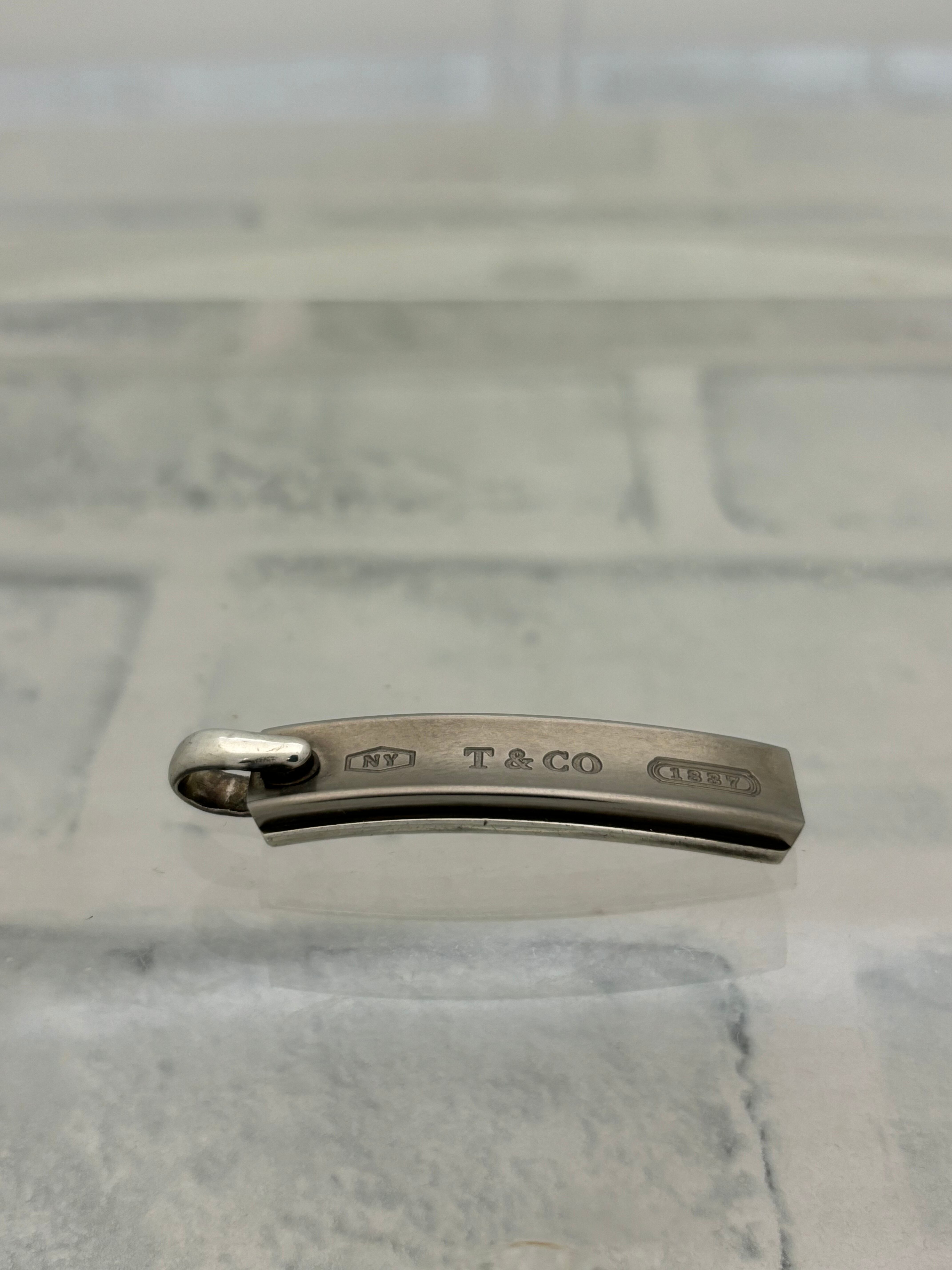 希少 オールドティファニー 925 チタン 1837 プレート ネックレス