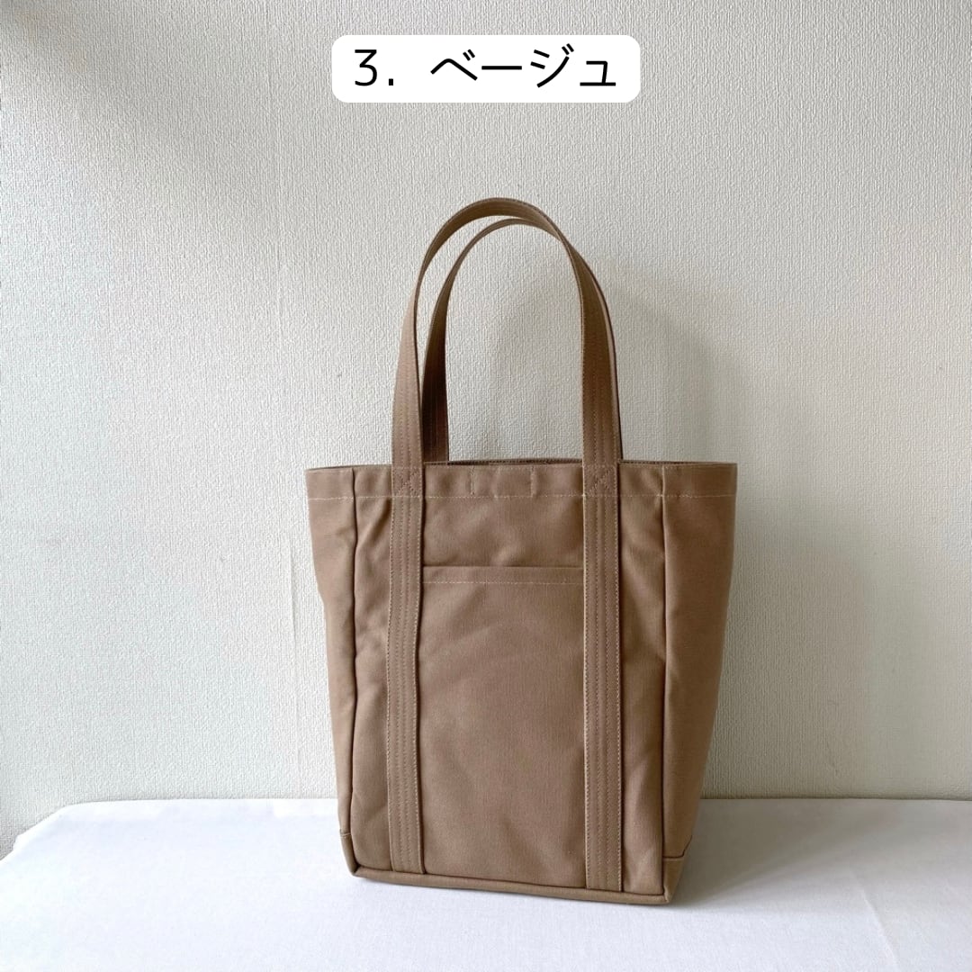全9色】「軽いボックストート」たて型通勤／倉敷帆布 8号帆布【受注