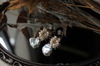 バロックパール×淡水パールのピアス　14kgf