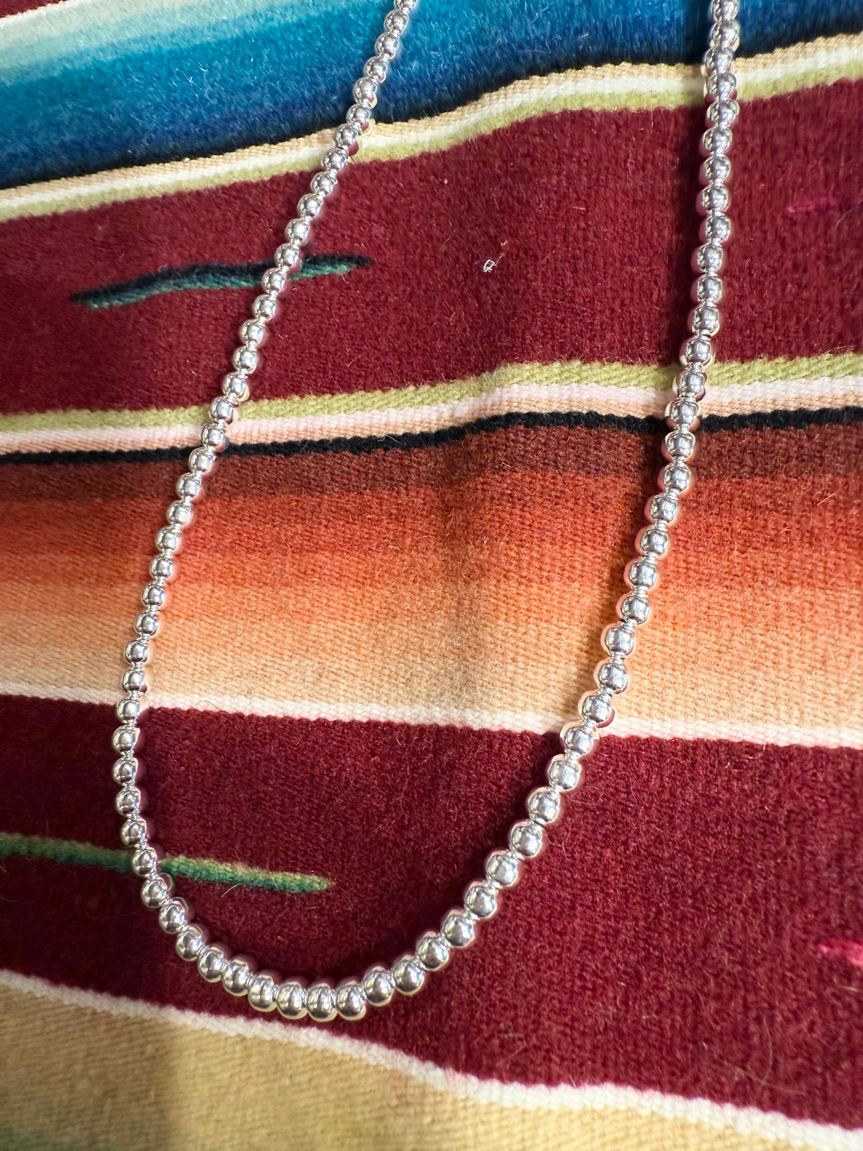 Navajo Pearl Necklace 丸型4㎜ 長さ50㎝ ナバホ族 ナバホパール