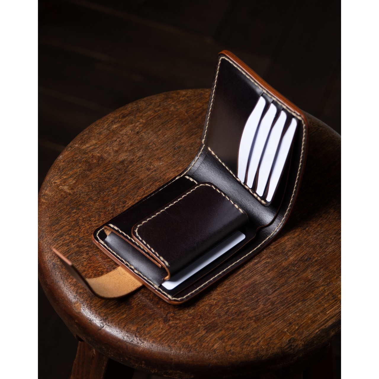 HALF WALLET オイルレザー/Stock