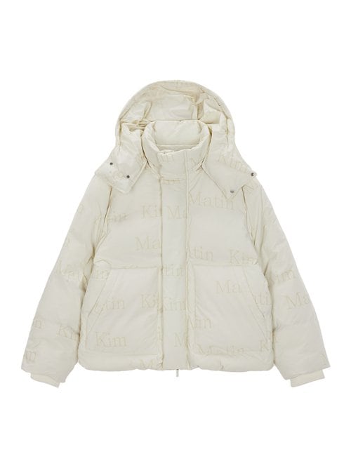 Matin Kim ナイロンジャケット ホワイト ロゴ ハンガー付 美品 Matin