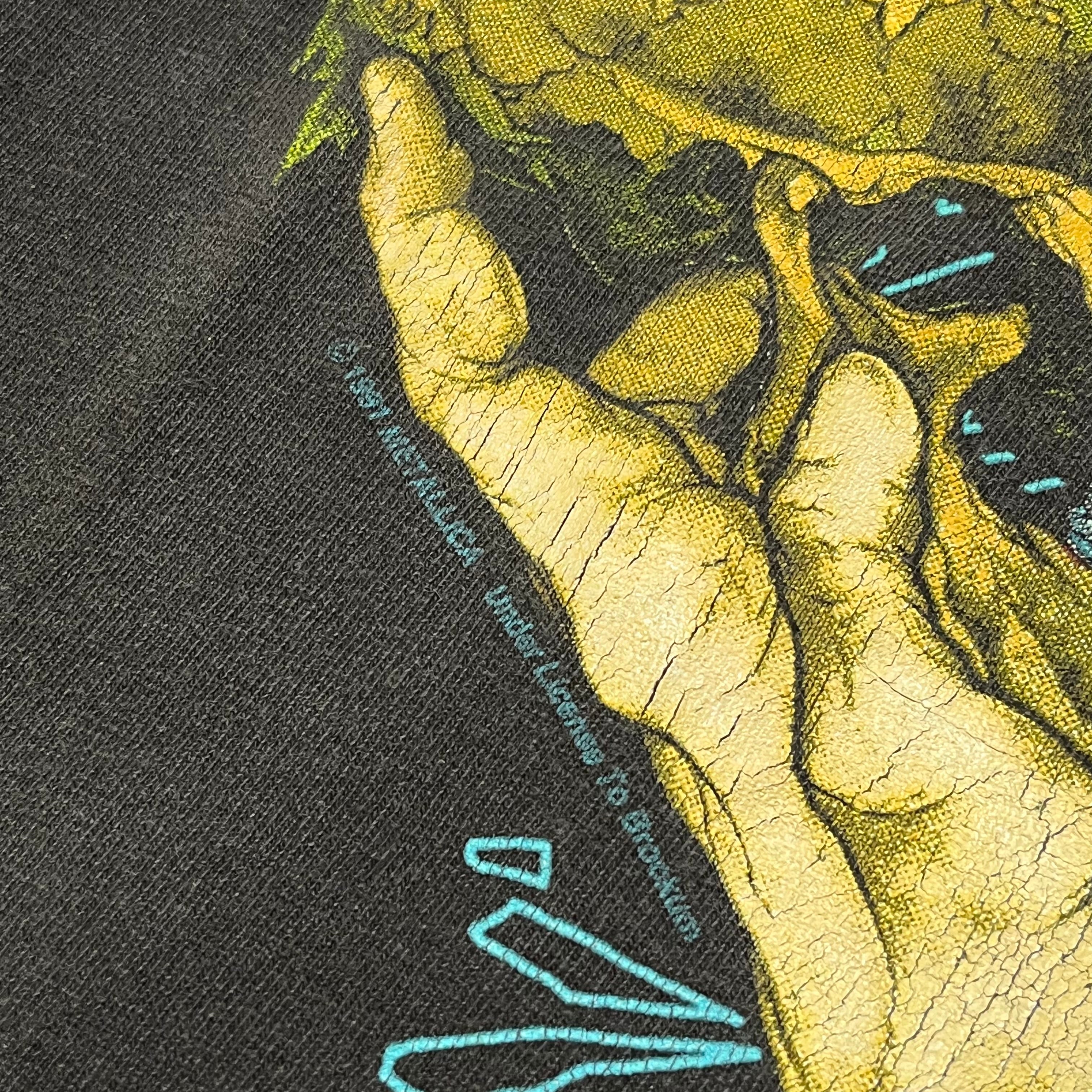90s METALLICA T-Shirt 90年代 メタリカ バンドTシャツ バンT 黒 XL