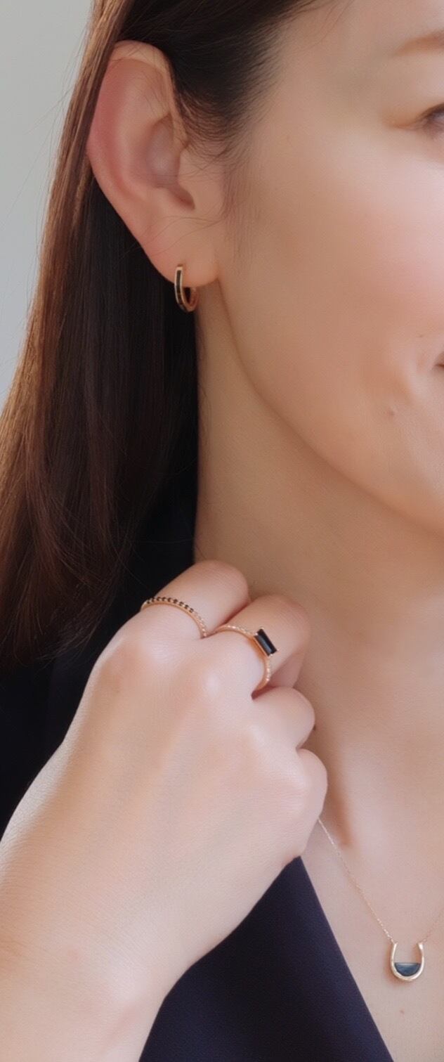 k10 オニキス フープピアス | coccole