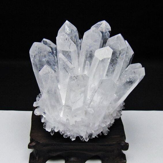 水晶 クラスター 水晶 原石 台座付属 一点物 おまかせ便 182-8627
