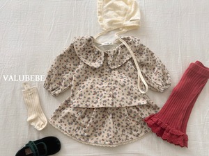 【予約/特典】valu bebe / Garnet flower blouse