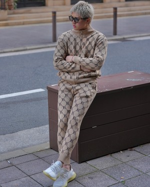 BELINDA MONOGRAM ZIP JACKET【BB25024】