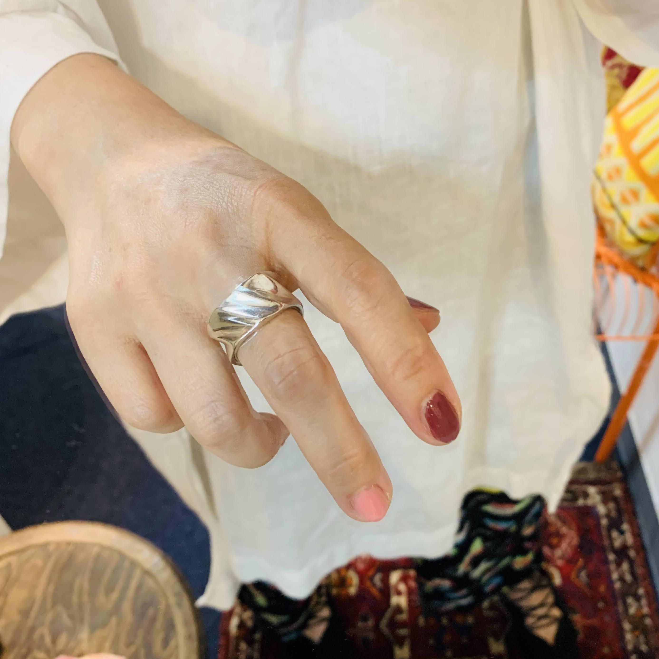 シルバー925 UNISEX モダンナットリング（16号） | Milo Antiques 