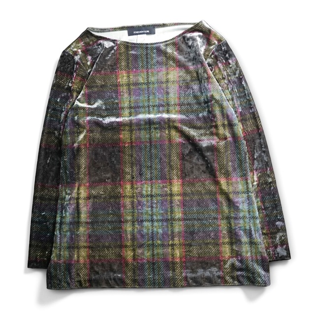 "JONESNEWYORK" velvet checked top