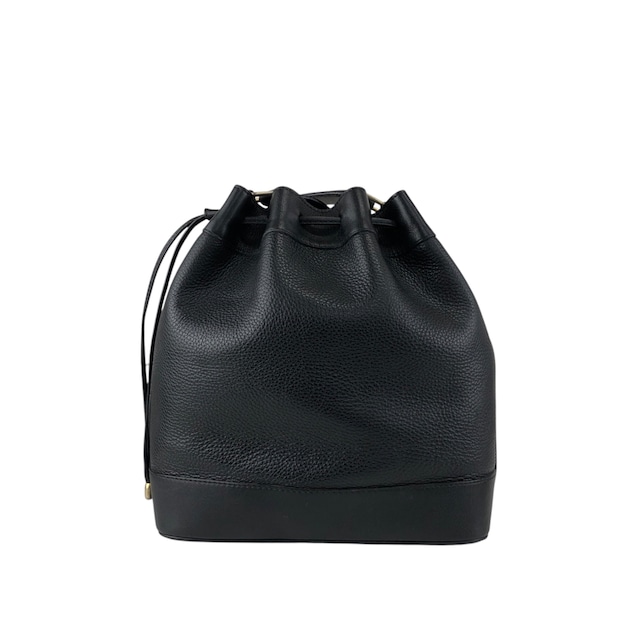CELINE セリーヌ ショルダーバッグ ブラック ブラゾン型押し レザー 巾着 vintage ヴィンテージ オールド rzrkng