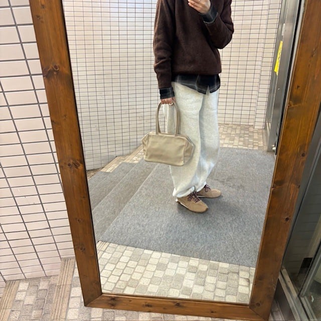 REN　スクエアダッフル XS(ピンクベージュ)