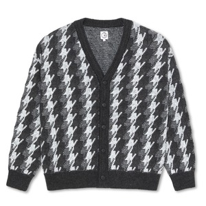 POLAR / LOUIS CARDIGAN HOUNDSTOOTH GREY